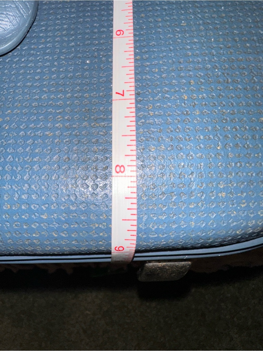 Vintage Blue Train Case Cosmetic Makeup Box-Rough Shape Inside - Picture 11 of 16